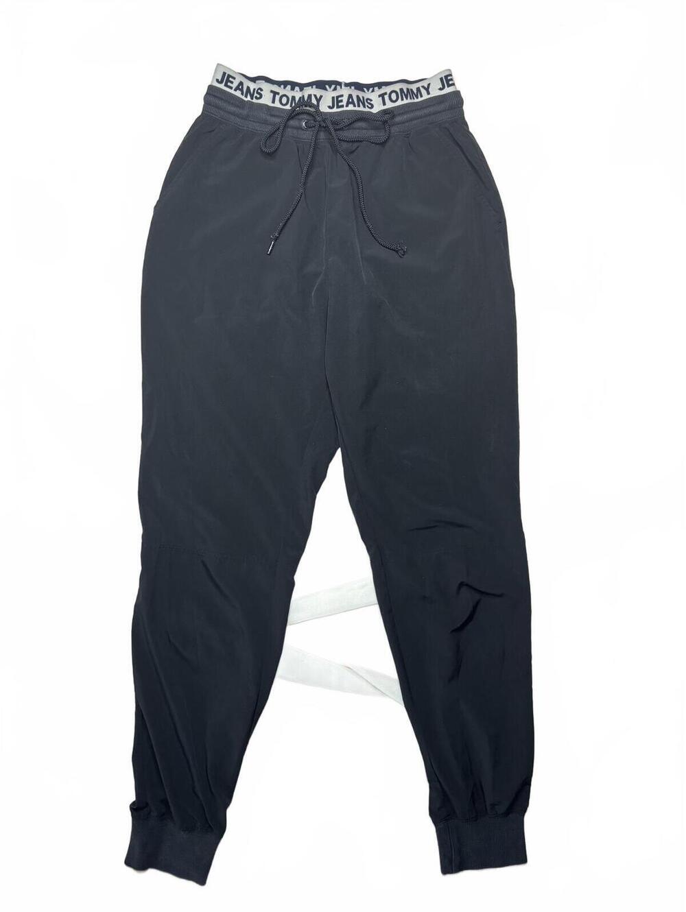 Tommy Jeans Black Jogger Waist-Band Pants with Pockets Size Small
